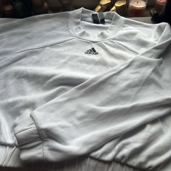 Adidas Cinch Waist Cropped Sweatshirt - Picture 5 of 6